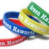 *Green Haworth School wristbands - by www.School-Wristbands.co.uk