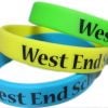 *West End School wristbands- by www.School-Wristbands.co.uk